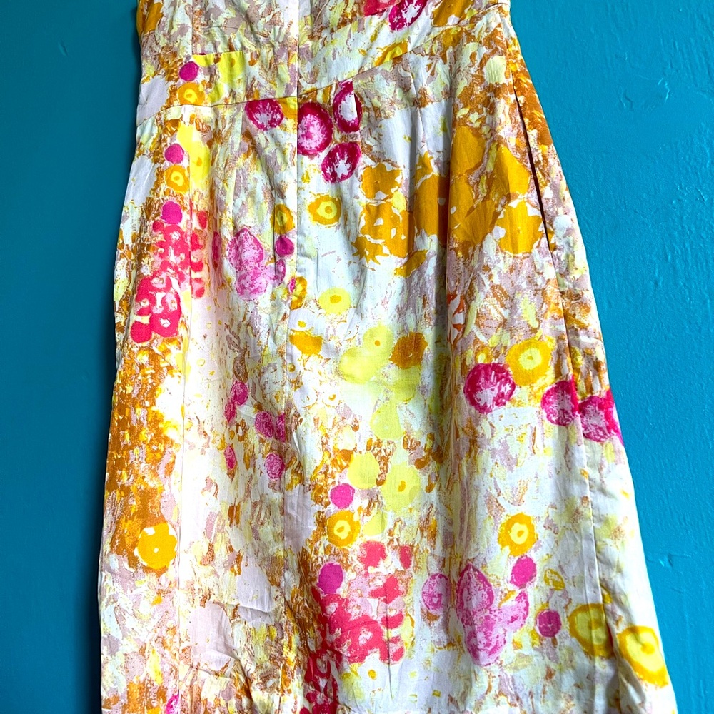 J. Crew ~ Floral Strapless Summer Dress SIZE 4 - Picture 8 of 13
